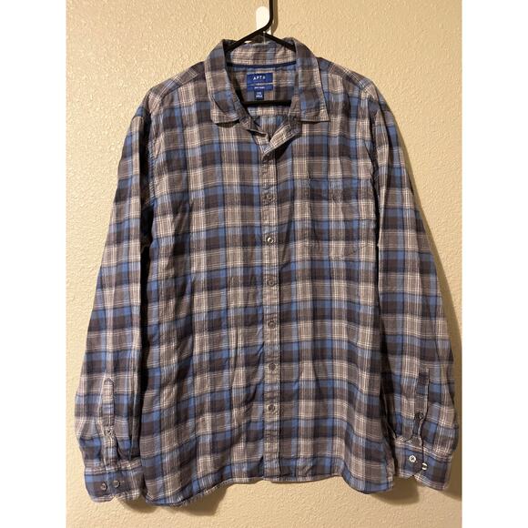 APT 9 men’s flannel button in front shirt, size XXL - Picture 1 of 4